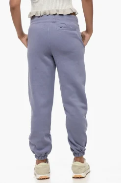 Sale Joggers in Misto Cotone Felpato con Polsini Donna Pantaloni