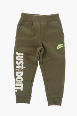 Clearance Joggers in Misto Cotone Felpato con Logo Stampato Bambino Abbigliamento