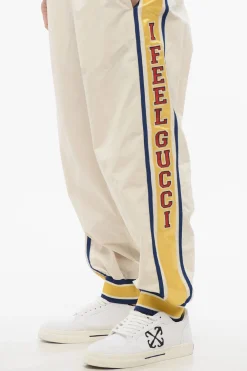 Joggers in Nylon I FEEL con Bande Laterali a Contrasto></noscript>Gucci New