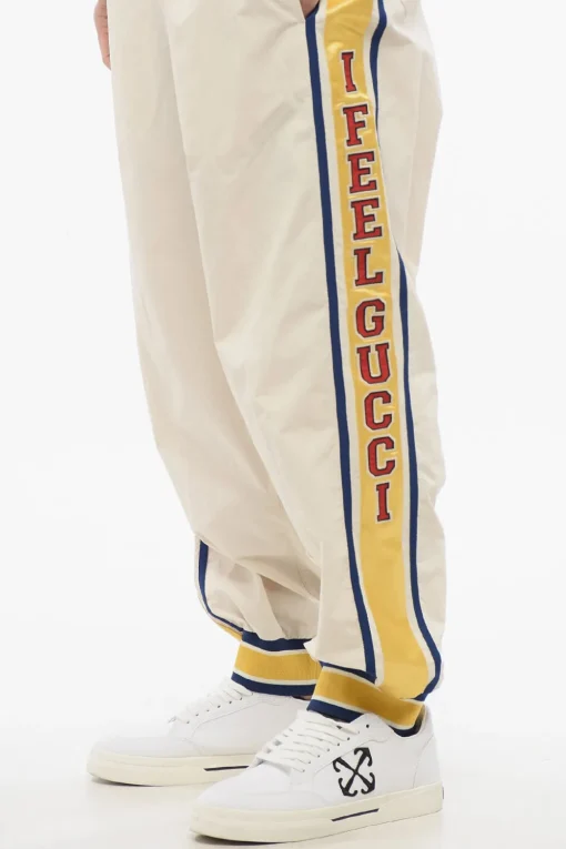 Joggers in Nylon I FEEL con Bande Laterali a Contrasto>Gucci New