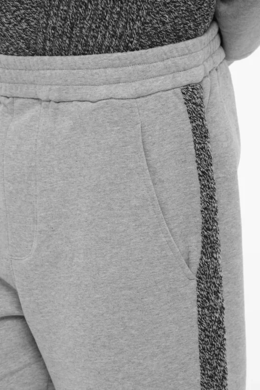 Online Joggers Loose Fit Con Bande Laterali in Lana Uomo Pantaloni