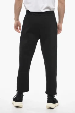 New Joggers Loose Fit in Misto Cotone con zip Alla Caviglia Uomo Pantaloni
