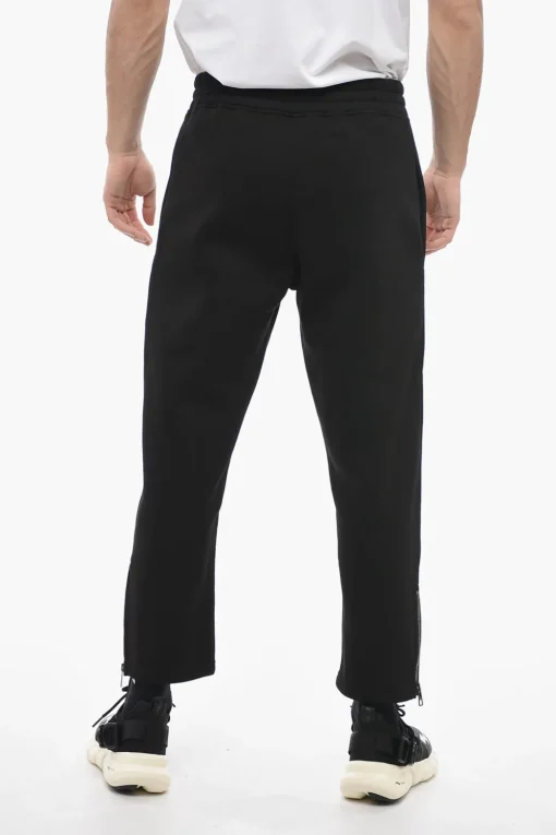 New Joggers Loose Fit in Misto Cotone con zip Alla Caviglia Uomo Pantaloni