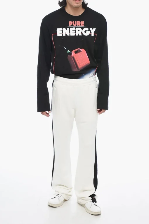 Joggers P-ZAMPER In Cotone Garzato Con Bande A Contrasto>Diesel Fashion