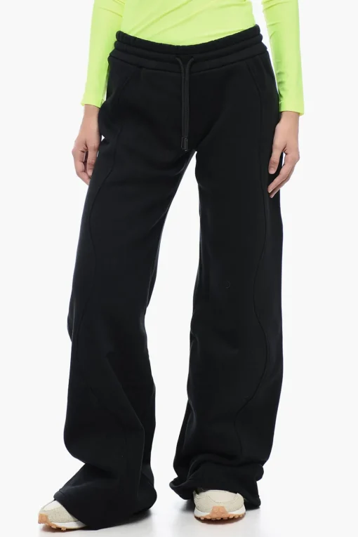 Hot Joggers ROUND Straight Fit In Cotone Garzato Donna Pantaloni