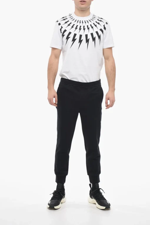 Joggers Skinny Fit in Cotone con Polsini>Neil Barrett Online