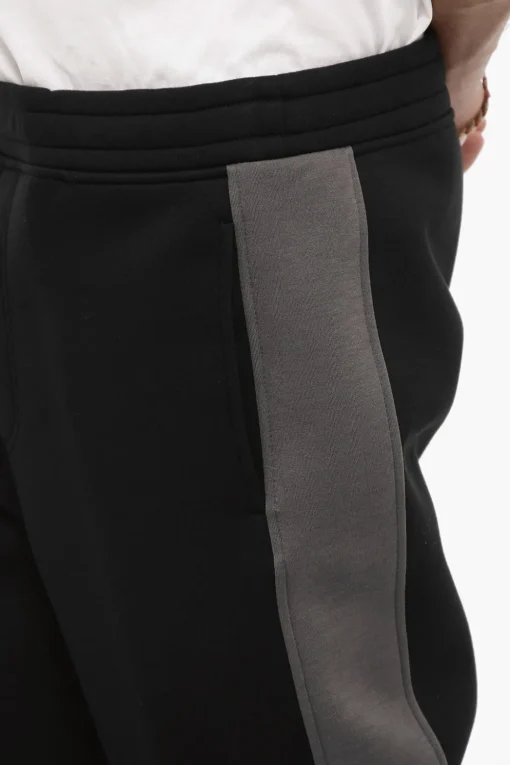 New Joggers Skinny Fit in Neoprene con Dettagli a Contrasto Uomo Pantaloni