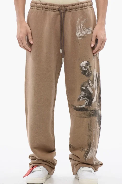 Online Joggers Stampati S.MATTHEW In Cotone Garzato Uomo Pantaloni