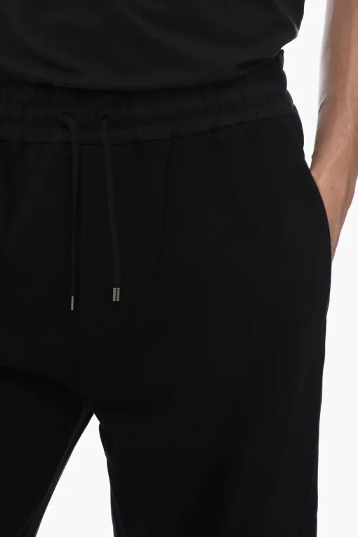 Joggers Straight Fit in Cotone Felpato>Saint Laurent Discount
