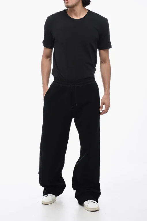 Joggers Straight Fit in Cotone Felpato>Saint Laurent Discount