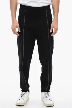 Joggers Tapered Fit in Misto Viscosa con Dettaglio Tape>Neil Barrett Online