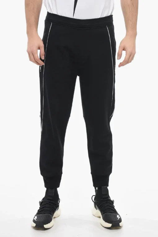 Hot Joggers THINDERBOLT in Jersey con Dettagli Laterali Jacquard Uomo Pantaloni