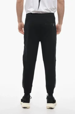 Hot Joggers THINDERBOLT in Jersey con Dettagli Laterali Jacquard Uomo Pantaloni