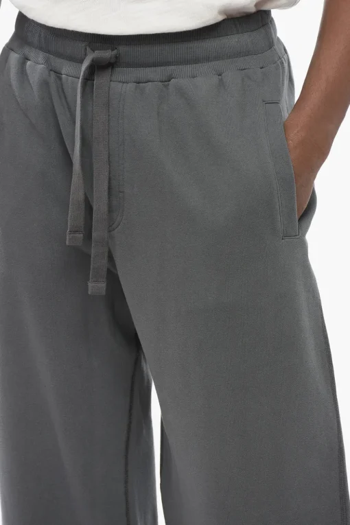 Joggers Wide Leg in Cotone Garzato>Dolce & Gabbana Outlet