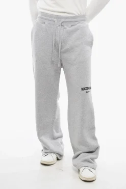 Discount Joggers Wide-Leg Effetto Distressed con Stampa Uomo Pantaloni