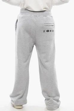 Discount Joggers Wide-Leg Effetto Distressed con Stampa Uomo Pantaloni