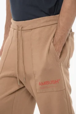 Fashion Joggers WORKSHOP In Cotone Felpato con Elastico in Vita Uomo Pantaloni