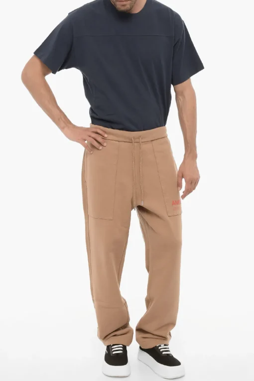Fashion Joggers WORKSHOP In Cotone Felpato con Elastico in Vita Uomo Pantaloni