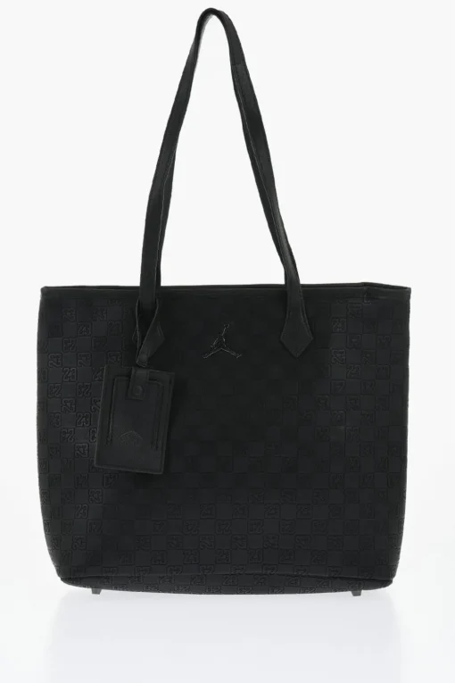 New JORDAN Borsa Tote Logata con Motivo Monogram Uomo Borse A Mano