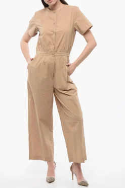 Jumpsuit a Maniche Corte in Popeline>Woolrich Online
