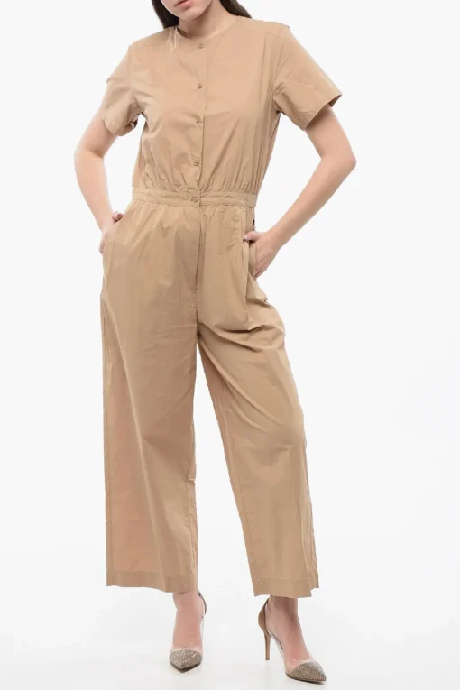 Jumpsuit a Maniche Corte in Popeline>Woolrich Online