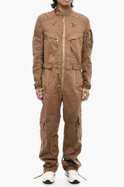 Jumpsuit a Tinta Unita In Twill Utility>Dsquared2 Fashion