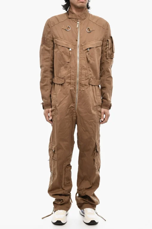 Jumpsuit a Tinta Unita In Twill Utility>Dsquared2 Fashion