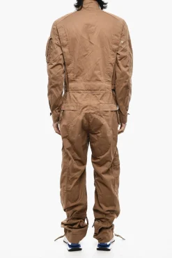 Jumpsuit a Tinta Unita In Twill Utility>Dsquared2 Fashion