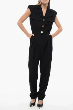 Jumpsuit Con Pinces Senza maniche>Balmain New