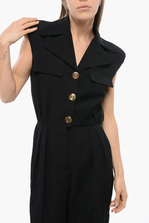 Jumpsuit Con Pinces Senza maniche>Balmain New