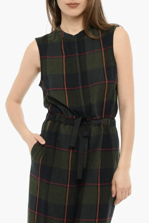 Online Jumpsuit GAUZE in Misto Lana a Quadri Plaid con Elastico in Vita Donna Vestiti