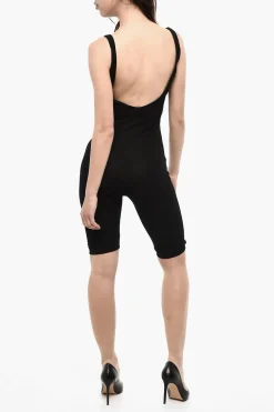 Hot Jumpsuit Slim Fit a Tinta Unita Donna Vestiti