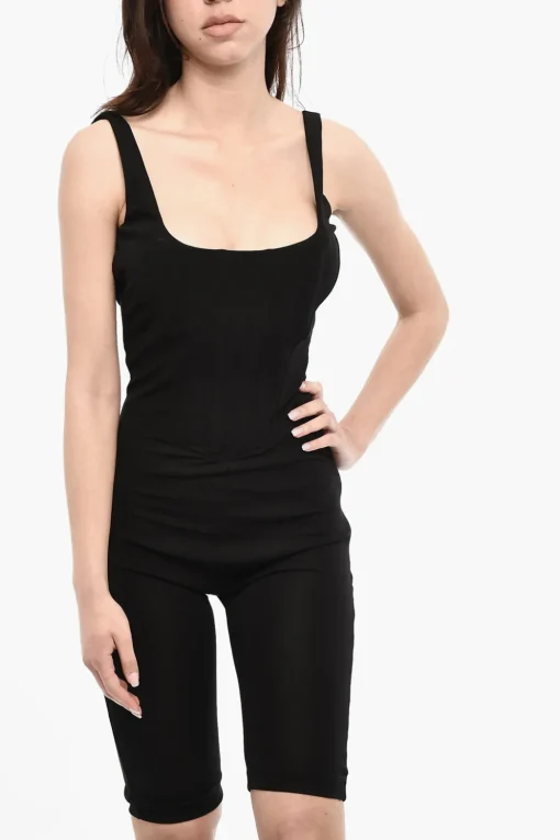 Hot Jumpsuit Slim Fit a Tinta Unita Donna Vestiti
