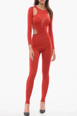 Jumpsuit Stirrup Effetto Trasparente con Dettagli Cut Out>Alexander McQueen Online