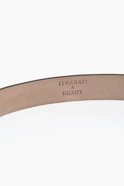 Hot KHAITE Cintura in Vernice con Fibbia in Bronzo Placcato Oro 24K 30mm Donna Cinture