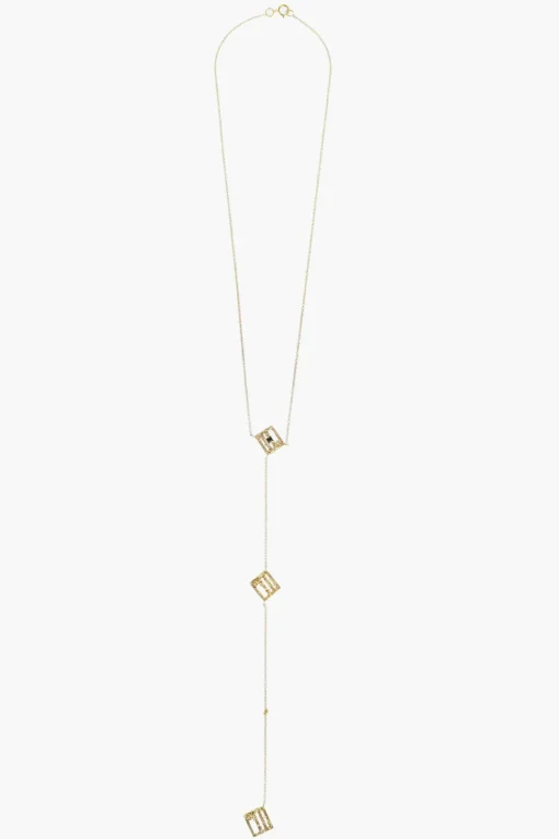 KHAITE Collana Lariat in Argento Placcato Oro 24k>Elhanati Best