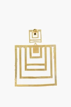 Fashion KHAITE Orecchini Drop in Argento Placcato Oro 24K Donna Gioielli