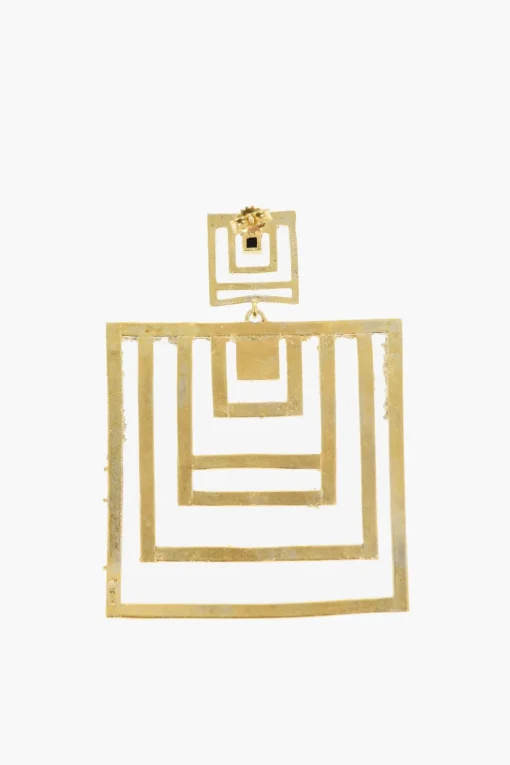 Fashion KHAITE Orecchini Drop in Argento Placcato Oro 24K Donna Gioielli