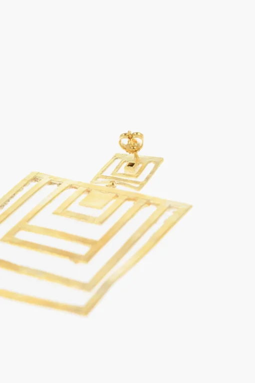 Fashion KHAITE Orecchini Drop in Argento Placcato Oro 24K Donna Gioielli