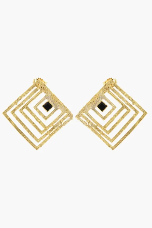 KHAITE Orecchini II POST SMALL in Argento Placcato Oro 24K>Elhanati Outlet