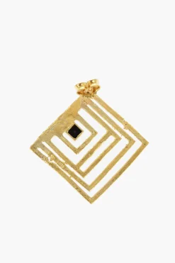 KHAITE Orecchini II POST SMALL in Argento Placcato Oro 24K>Elhanati Outlet