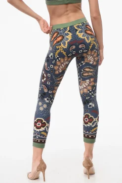 Discount Leggings a Motivo Bandana con Elastico in Vita Donna Pantaloni