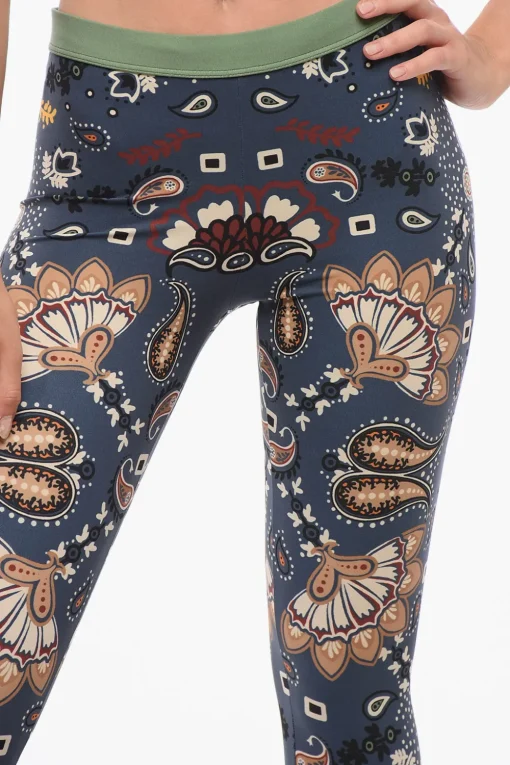 Discount Leggings a Motivo Bandana con Elastico in Vita Donna Pantaloni