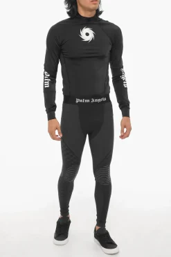 Sale Leggings Active in Tessuto Stretch Uomo Pantaloni
