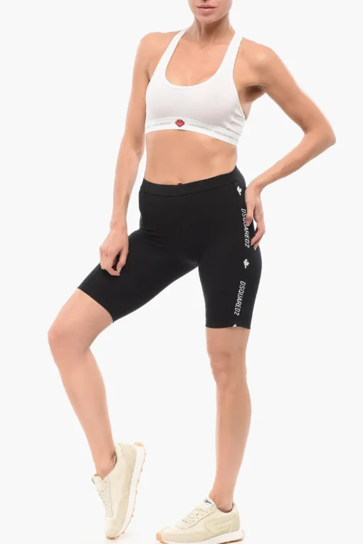 Leggings Ciclista Underwear con Bande Logate>Dsquared2 Fashion