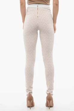 Leggings Con Monogram Glitterato>Balmain Discount