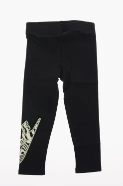 Fashion Leggings con Stampa Logo Laterale Abbigliamento
