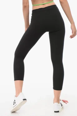 Sale Leggings ICON A Tinta Unita In Nylon Stretch Donna Pantaloni