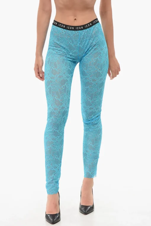Hot Leggings ICON In Pizzo Trasparenti Donna Pantaloni