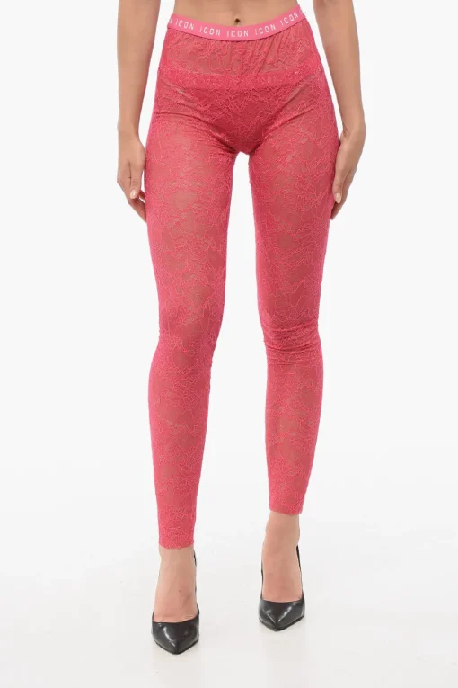 Leggings ICON In Pizzo Trasparenti>Dsquared2 Fashion